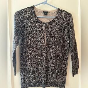 Ann Taylor Leopard Print Long Sleeve sweater
